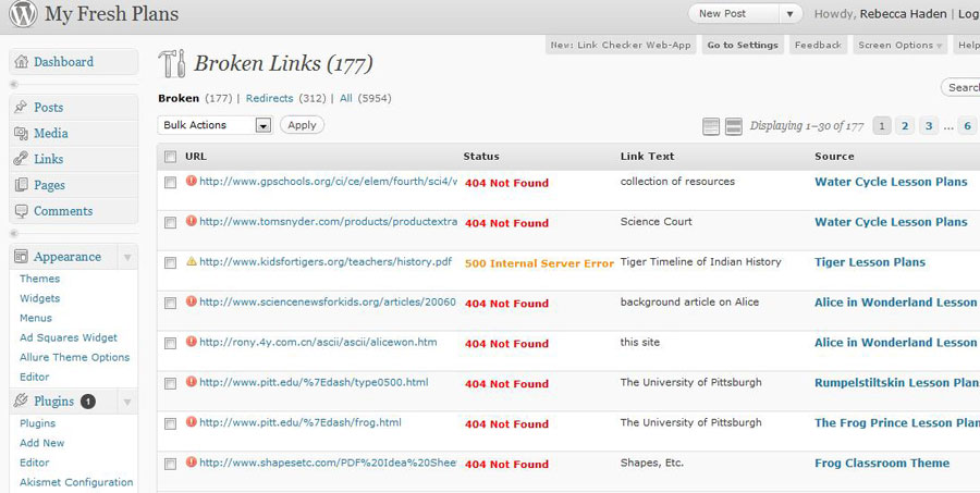 broken link checker wordpress eklentisi
