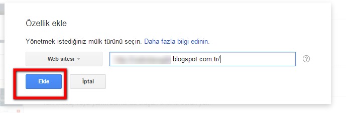 Blogger'daki site haritasını Google Webmaster Tools'a eklemek 2
